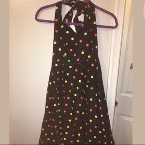 Rockabilly Pinup 50s Style Halter Dress Polka Dot